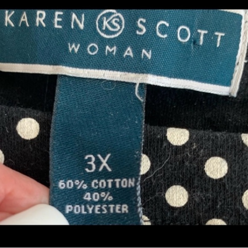 Black and White Polka Dot Women's Top - Picture 4 of 4